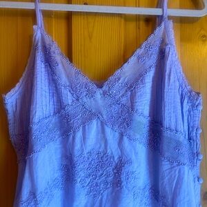 FREE PEOPLE INTIMATELY. NWOT.  LILAC DRESS/gown. 💯 cotton